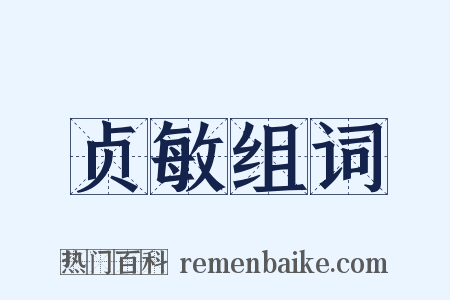 贞敏组词是什么意思的图片